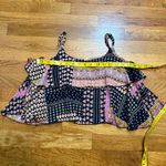 Raga  Women’s XS Blue Pink Flower Star Ruffle Spaghetti Strap Babydoll Crop Top Photo 5