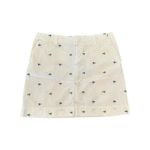 Lilly Pulitzer Cotton Skirt Size 8 White Mini Embroidered Frogs Golf Resort Photo 1