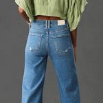 Paige  Anthropologie Anessa High Rise Wide Leg Crop Jeans Sunnie Distressed 26 Photo 1