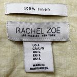 Rachel Zoe  100% Linen Yellow Button Down Shirt, Sz Large Photo 7
