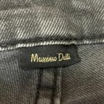 Massimo Dutti  Black Washed High Rise Denim Stretch Straight Leg Jeans Size 6 Photo 3
