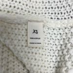 Anthropologie Moon & Meadow XS White Twist Front Sweater VNeck Long Sleeve Cozy Photo 5