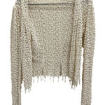 None VTG Ivory Beaded Lace Cardigan Pearl & Sequin Embellished Party Bridal NYE Glam Photo 0