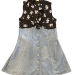 Pretty Good Authentic early 90s Vintage floral grunge Cottagecore denim floral dress NWT S Photo 0