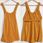 Free People Movement Heart Center Mustard Romper Size Xsmall Gold Photo 3