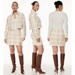 Aritzia NWT Wilfred  Patio High Waist A-Line Mini Skirt Francesca Beige Women S Photo 1