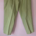 Vintage 100% Silk Trousers L Green Draw String Pull On Pants Size L Photo 7