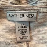 Women’s Catherines beige gray space dye shark bite hem top Size 2X Photo 5