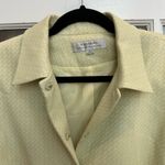 Tahari Trench Coat Womens Cream Argyle Print Single Breasted Snap Size 12 Large Yellow Photo 3