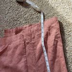 Catherine Malandrino  Dusty Rose Belted Trench Coat 100% Linen Size Small Photo 6