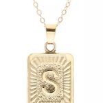 Initial S Necklace Gold Pendant Letter Photo 0