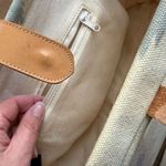 Vintage 90s Southwestern Pattern Canvas Satchel Clamshell Small Tote Mauve Teal Pink Photo 8