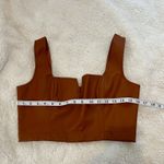 Maeve Anthropologie Womens Faux Leather Notch Tank Cropped Top, Size 6 Photo 3