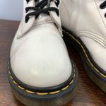 Dr. Martens Women's Lace Up Block Heel Ankle Combat Boots White Black Size 6 Photo 4
