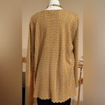 Adrian JordanVintage Gold Shimmer Lace Knitted Sweater Blouse Sz 2X Photo 5