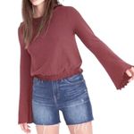 Madewell Knit Top Women XXS Smocked Oversize Coquette Boho Romantic Acubi Y2K Photo 12