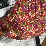 Vintage Y2K Red Peace Sign Halter Mini Dress Photo 6