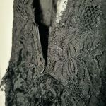 Nicole Miller Women's Black Mesh Lace Overlay V-Neckline Gown Dress Size 6 Photo 8