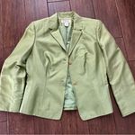 Green Silk Vintage Judith Hart Blazer Size 10 Gray Photo 0