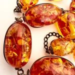 Large chunky amber tone choker necklace Photo 6