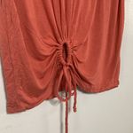 Miss Chievous Miss Cheivous Peach/Terracotta Boho Skull Floral Print Rayon Top Size M Photo 3