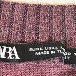 ZARA  Burgundy Crewneck Knit Sweater Size Large EUC #5844 Photo 3