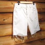 GRLFRND  SAMPLE Marjan Distressed Bermuda Denim Jean Shorts Photo 3