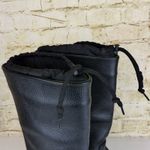 L.L.Bean Tall Winter Boots Womens 9 Black Leather Cinch Cuff Lined Y2K Gorpcore Photo 2