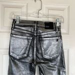 Black Orchid NWT Noah Ankle Fray Thriller Jeans Skinny Metallic Coated Size 25 Photo 6