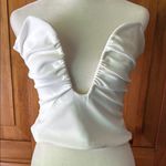 ZARA  Elegant White Ruched Top. Photo 0