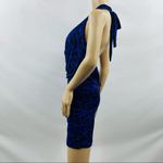 Aviva Stanoff Blue and Black Backless Dress Size M Photo 5