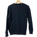 ZARA  Navy Blue Minimalist Crewneck Sweatshirt S Photo 1