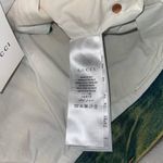 Gucci Washed Studded And Tiger Embroidered Denim Shorts in Green/Yellow Photo 10