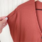 Old Navy  Rib-Knit Button-Front Shift Dress Copper Moon Burnt Orange Size XL Tall Photo 4