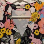 NWT Sunday Up Dark Floral Midi Dress Small Ruffle Sleeve Boho Maxi Brunch Girly Black Photo 6