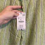ZARA NWT Green Striped Pants and Top Set size Medium Photo 8