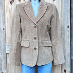 Vintage St Johns Bay Tan Washable Suede Boho Blazer Jacket~S~ Photo 0