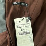 ZARA Brown Satin Mini Dress Size XS NWT Photo 4