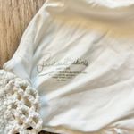 frankie's bikinis Frankie's Bikini White Adjustable Halter Neck Crochet Bikini Top Size M Photo 2