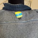 FISH Stylish Denim Trench Coat size Medium Blue Photo 6