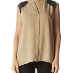 Vince Camuto Sleeveless Color-Block Lace Detail Blouse. Photo 0