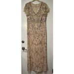 Mac Duggal Embellished Ruffled Cap Sleeve V-Neck Gown Size 12 NWT #10772 Sequins Photo 1