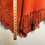 MetroStyle  Authentic Leather Poncho Size S Orange Photo 5