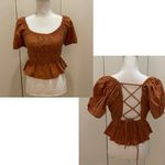 Free People burnt orange boho blouse size small NWT #97 Photo 1