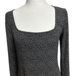 Modcloth Maxi Dress Women’s Sz M Black Polka Dot Stretchy Y2K Whimsigoth Elegant Photo 1