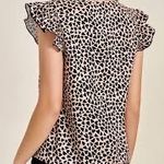 SheIn  Clasi Allover Heart Print Butterfly Sleeve Blouse Size M Photo 7