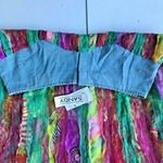 Sandy Brand Skirt XL NWT Artsy Festive Front Button Elastic Stretch ba… Photo 5