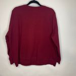 Hanes Burgundy Tan Denim Kangaroo Pocket Crewneck Sweatshirt Sz 2X Photo 5