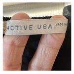 Active USA black cropped short sleeved button front top Photo 2