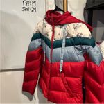 Coach  CHEVRON SHORT DOWN JACKET SIZE SMALL RED MULTICOLOR Photo 6